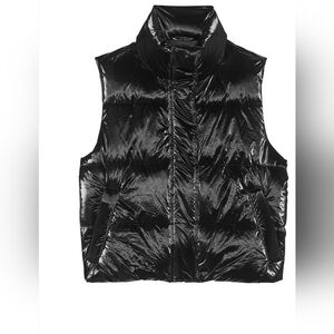Victoria's Secret Shiny Black Puffer Vest